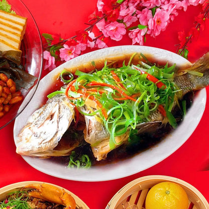 Steamed Whole Sea Bream, Shallot and Lemon Soy｜鮮露清蒸黑龍鯛