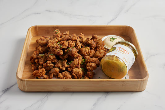 Boneless Crispy Fried Chicken with Golden Kimchi